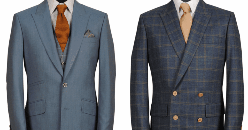 the fastening of a bespoke suit