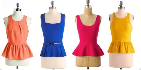peplum tops for women