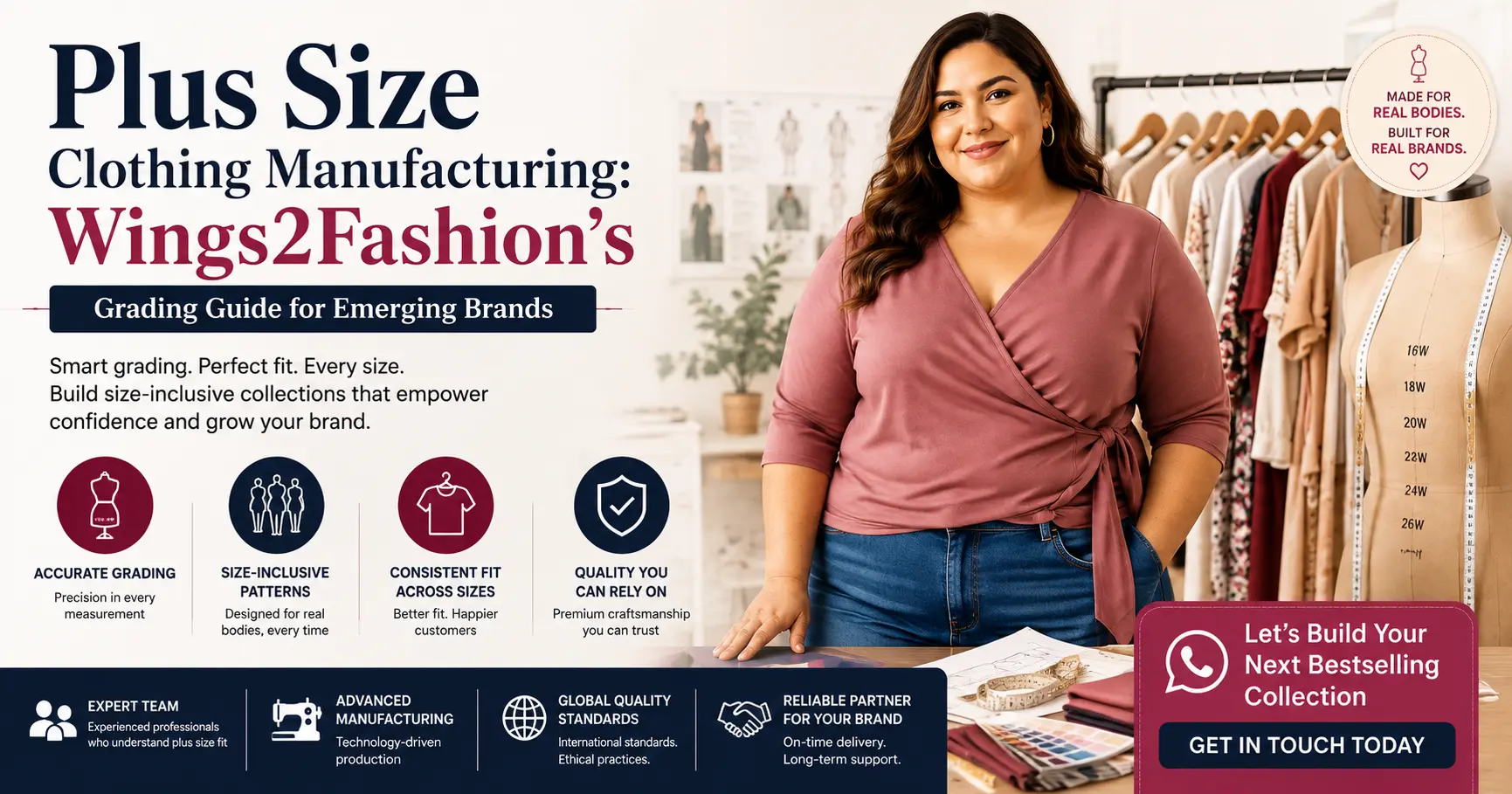 Plus Size Clothing Manufacturing: Wings2Fashion's Grading Guide for Emerging Brands