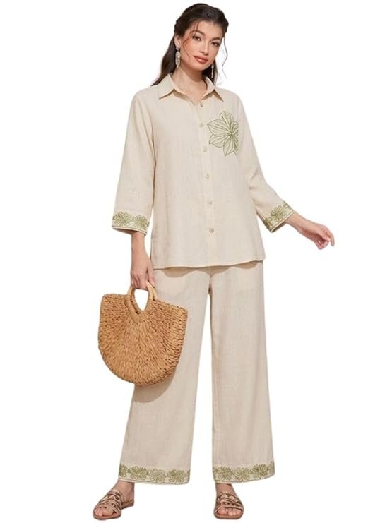 Pure Cotton Embroidered Floral Co-ord Set for Women – Wings2Fashion
